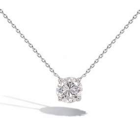 14k Gold Top Quality 1ct. Lab Grown Diamond Solitaire Necklace Distinctive Jewelry Pieces Glam Edge