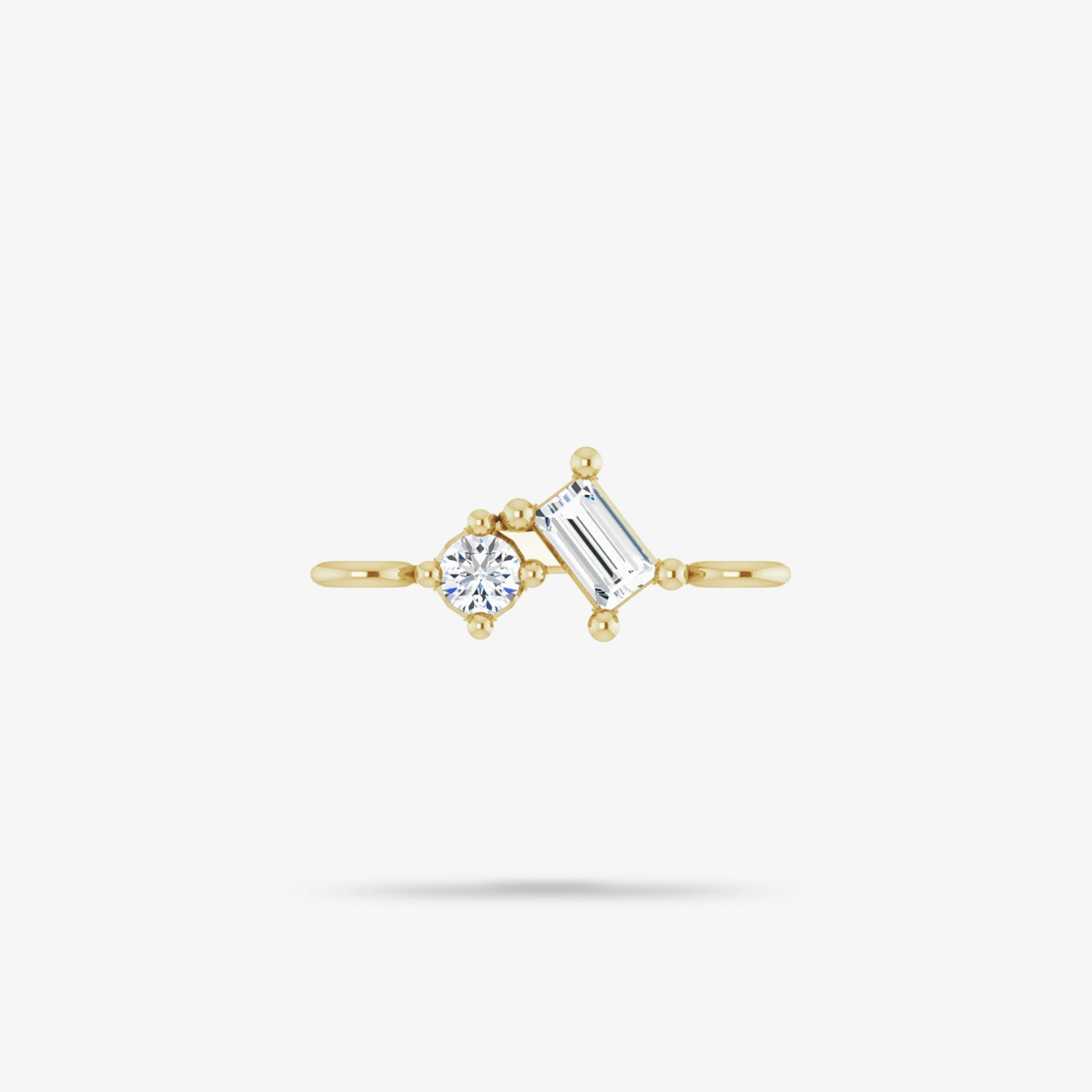 mood enhancer Sweet Composites 14K Yellow Gold Elegant Petite Natural Diamond Link Charm