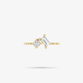 mood enhancer Sweet Composites 14K Yellow Gold Elegant Petite Natural Diamond Link Charm