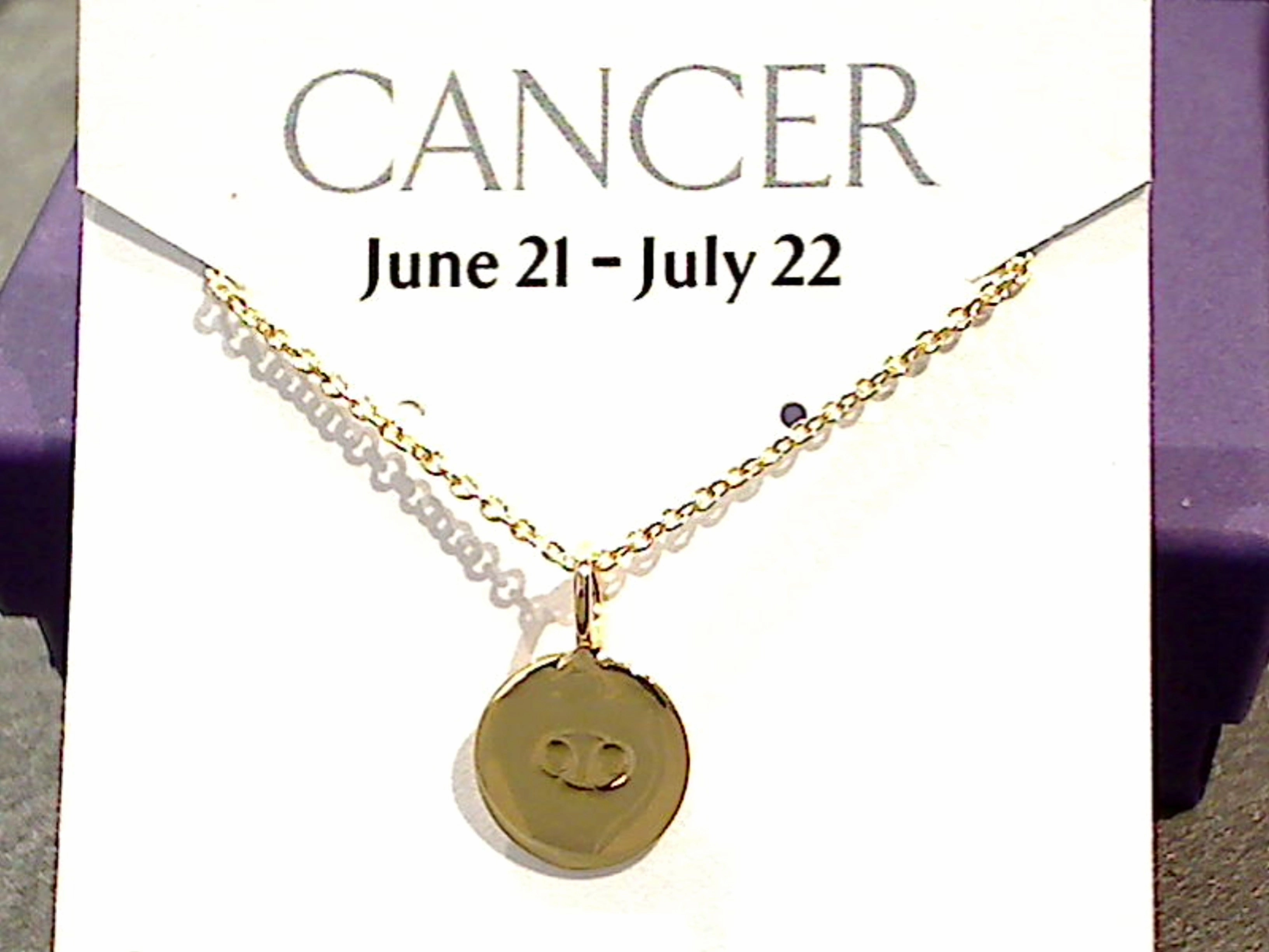 16" - 18" Gold Plated Sterling Cancer Zodiac Necklace Classic Look Subtle Spark