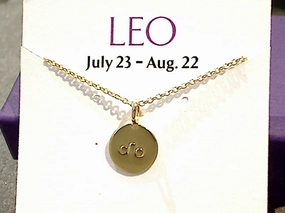 Lively Spirit Sophisticated Gifts 16" - 18" Gold Plated Sterling Leo Zodiac Necklace