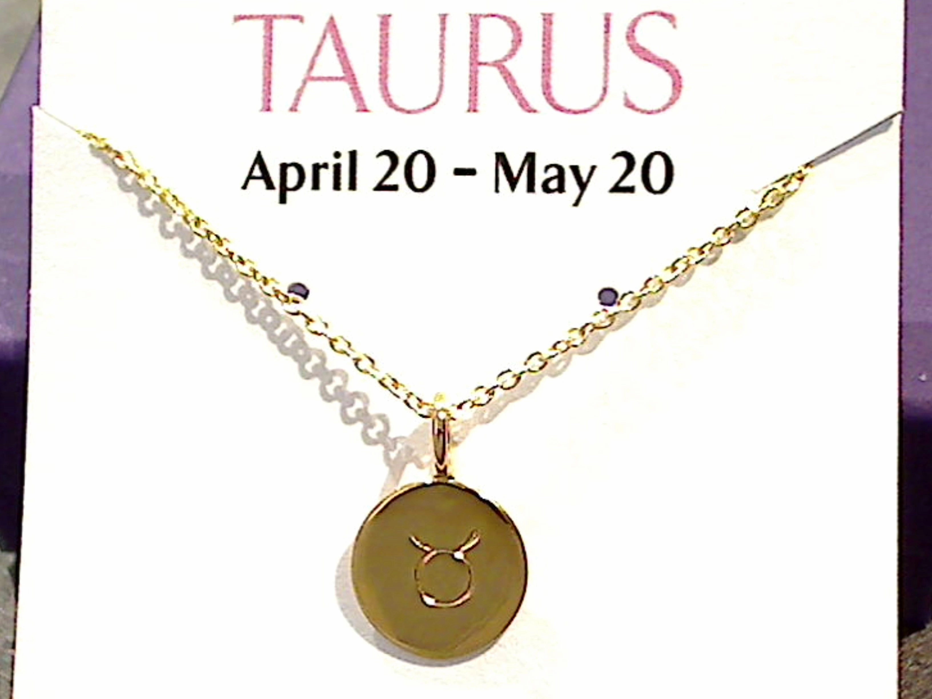 16" - 18" Gold Plated Sterling Taurus Zodiac Necklace Dynamic Highlight Premium Detail