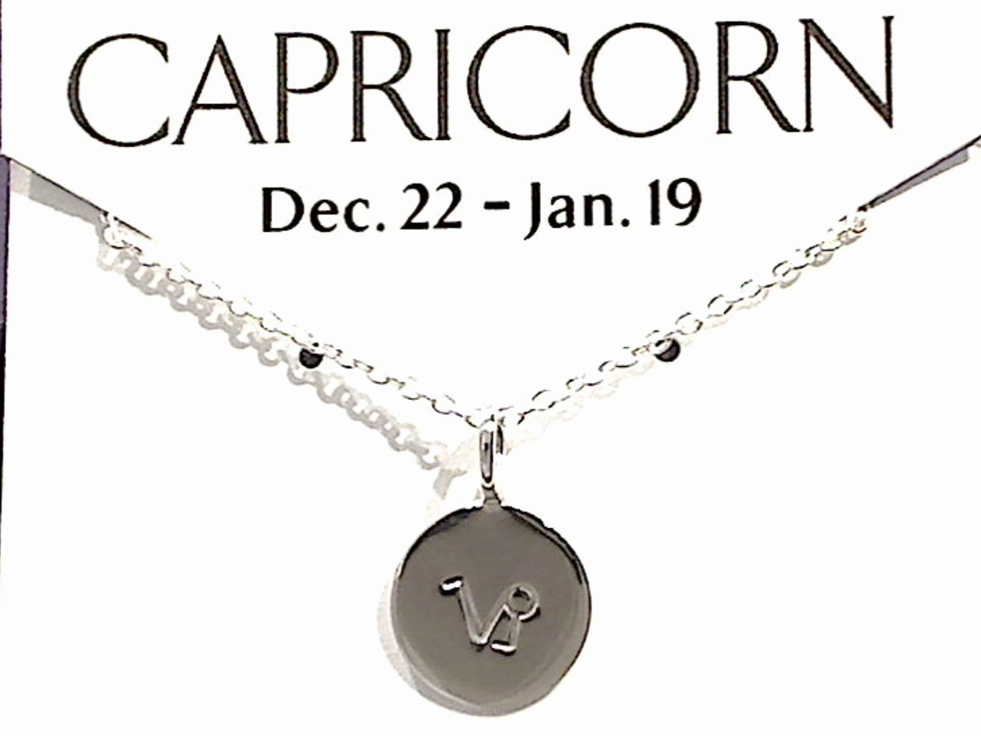 Contemporary Craft Refined Jewelry 16" - 18" Sterling Silver Capricorn Zodiac Necklace