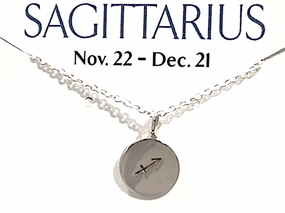 16" - 18" Sterling Silver Sagittarius Zodiac Necklace Classic Pop Trend Focus