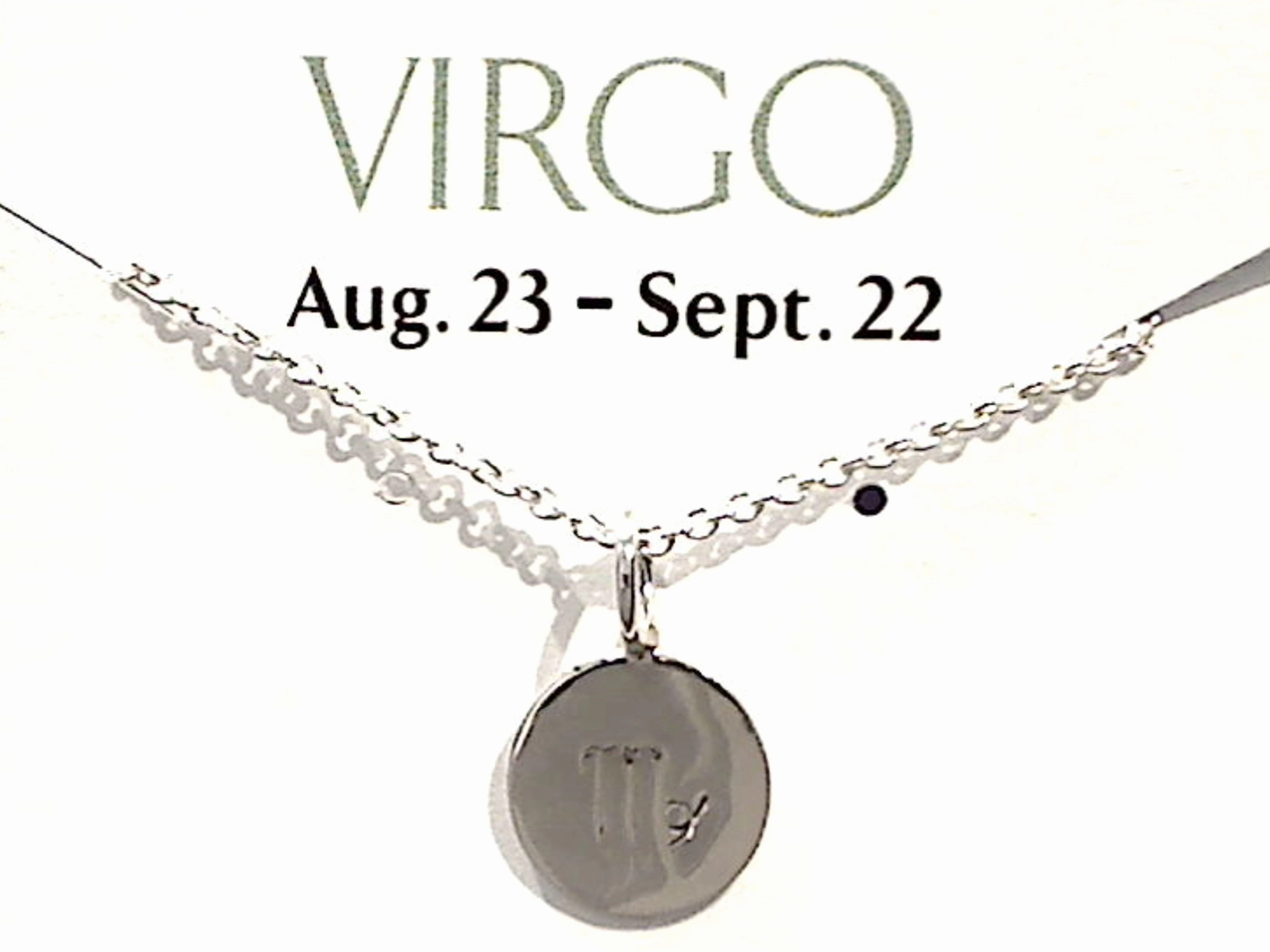 Luxury Casual Perfect Gift 16" - 18" Sterling Silver Virgo Zodiac Necklace