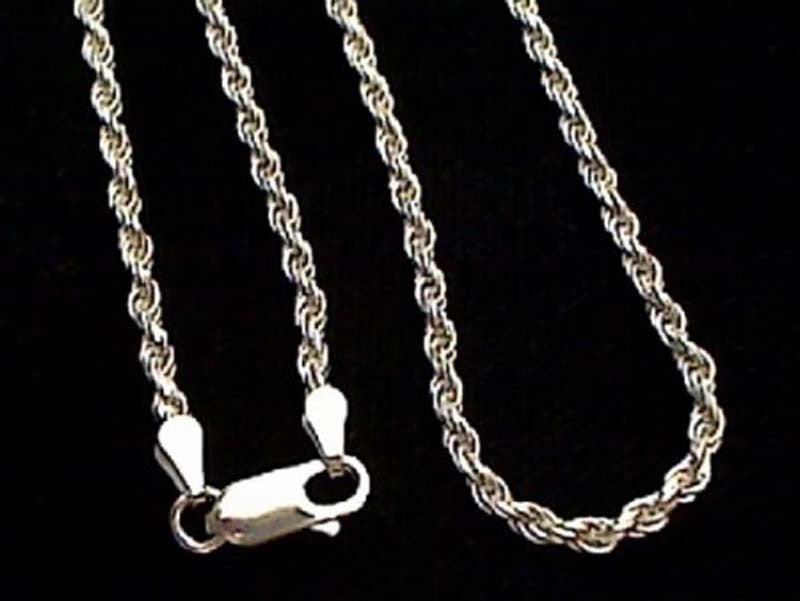 Refined Edge 16" Thick Gauge 2.5mm Rope Chain, Sterling