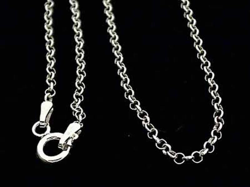 Warm Light Quick Fit 16" Thin 2mm Rolo Chain, Sterling Silver