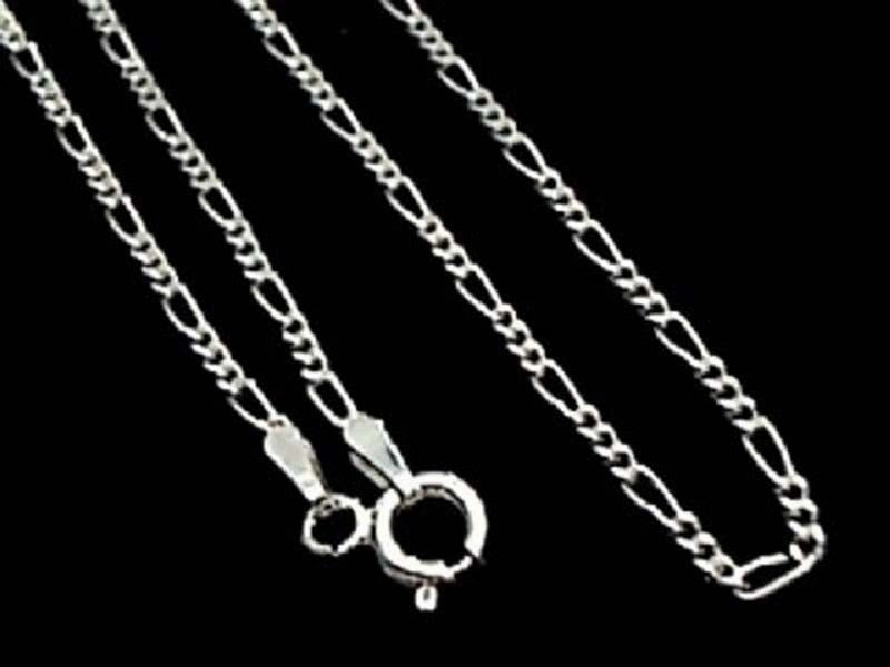 Finest Detail 16" Thin Gauge 1.5mm Figaro Chain, Sterling