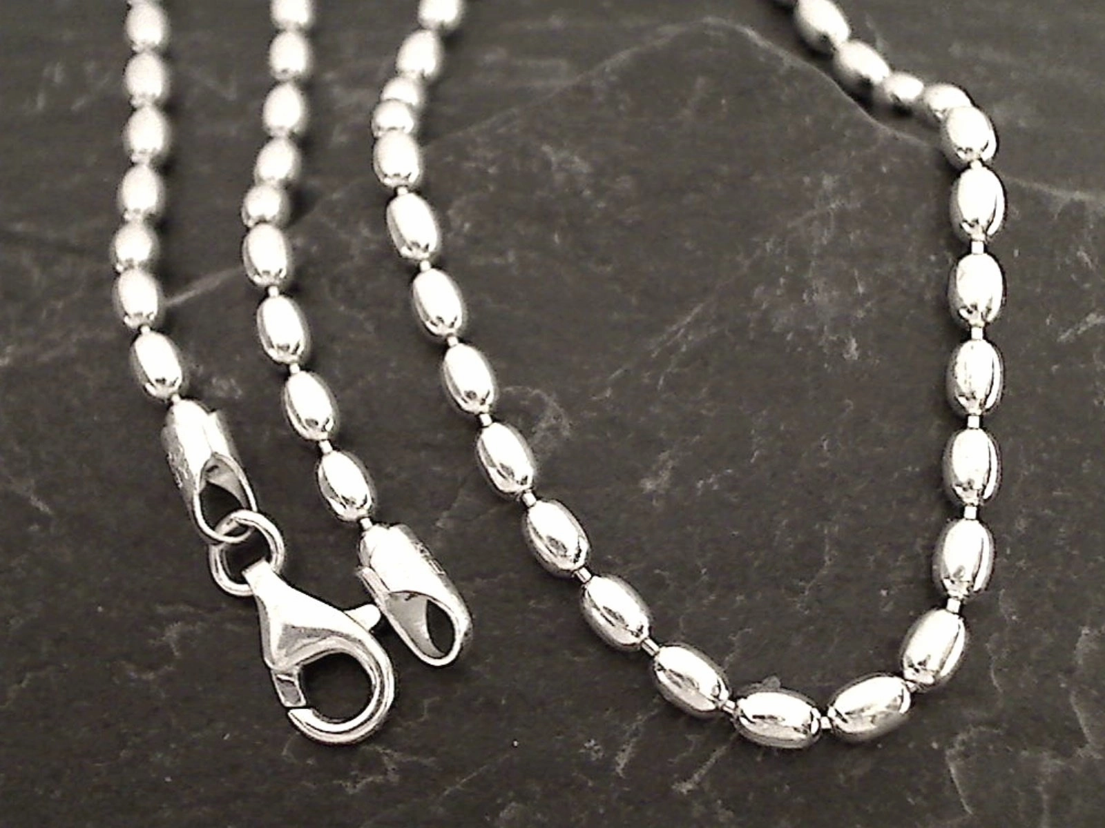 Timeless Craft Design 18" 3mm Oval Bead Chain, Sterling Silver