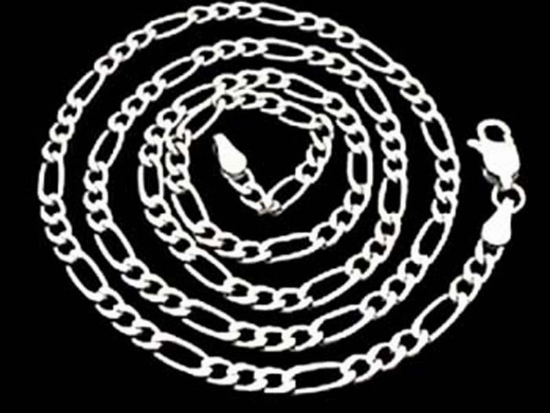 Trendy Accessory Light Radiance 18" Medium Gauge Sterling Silver Figaro Chain