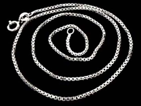 Elegant feature Opulent Look 18" Thick Gauge 1.2mm Box Chain, Sterling