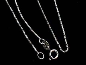 Exclusive Look Chic Layer 20" Thin Gauge .8mm Box Chain, Sterling