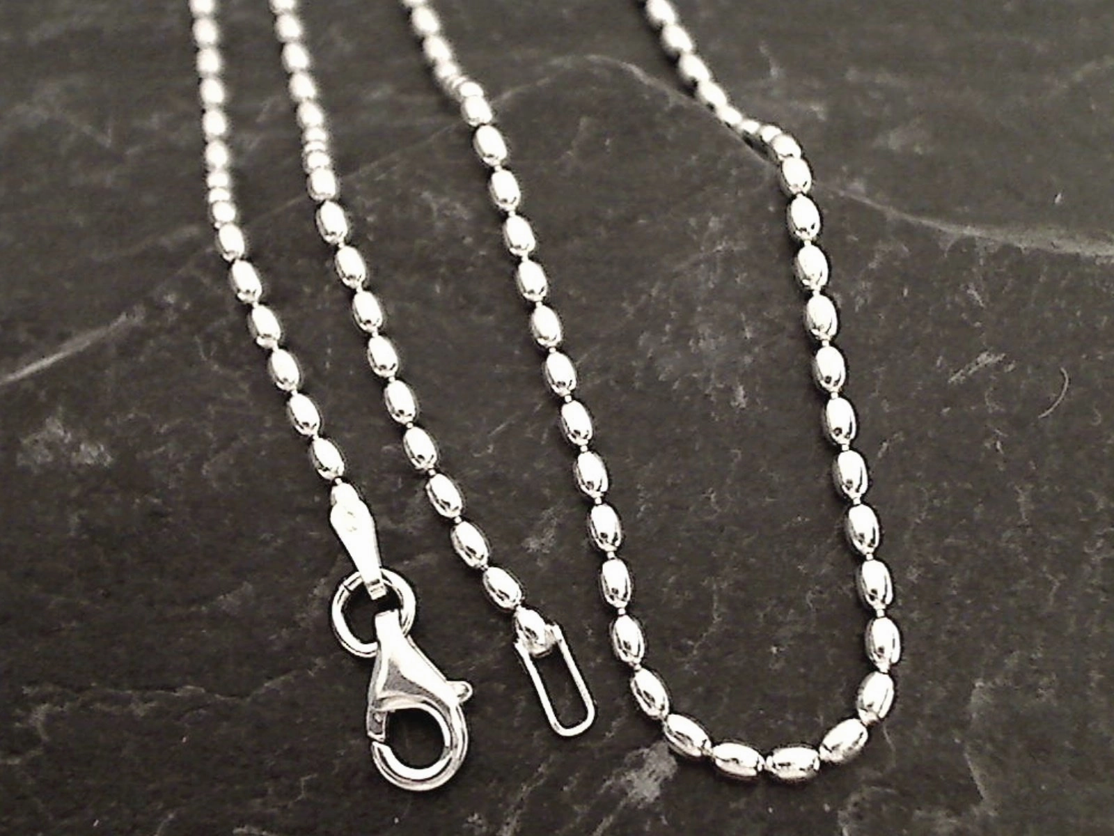 Sparkle Style Soft Geometry 24" 2mm Oval Bead Chain, Sterling Silver