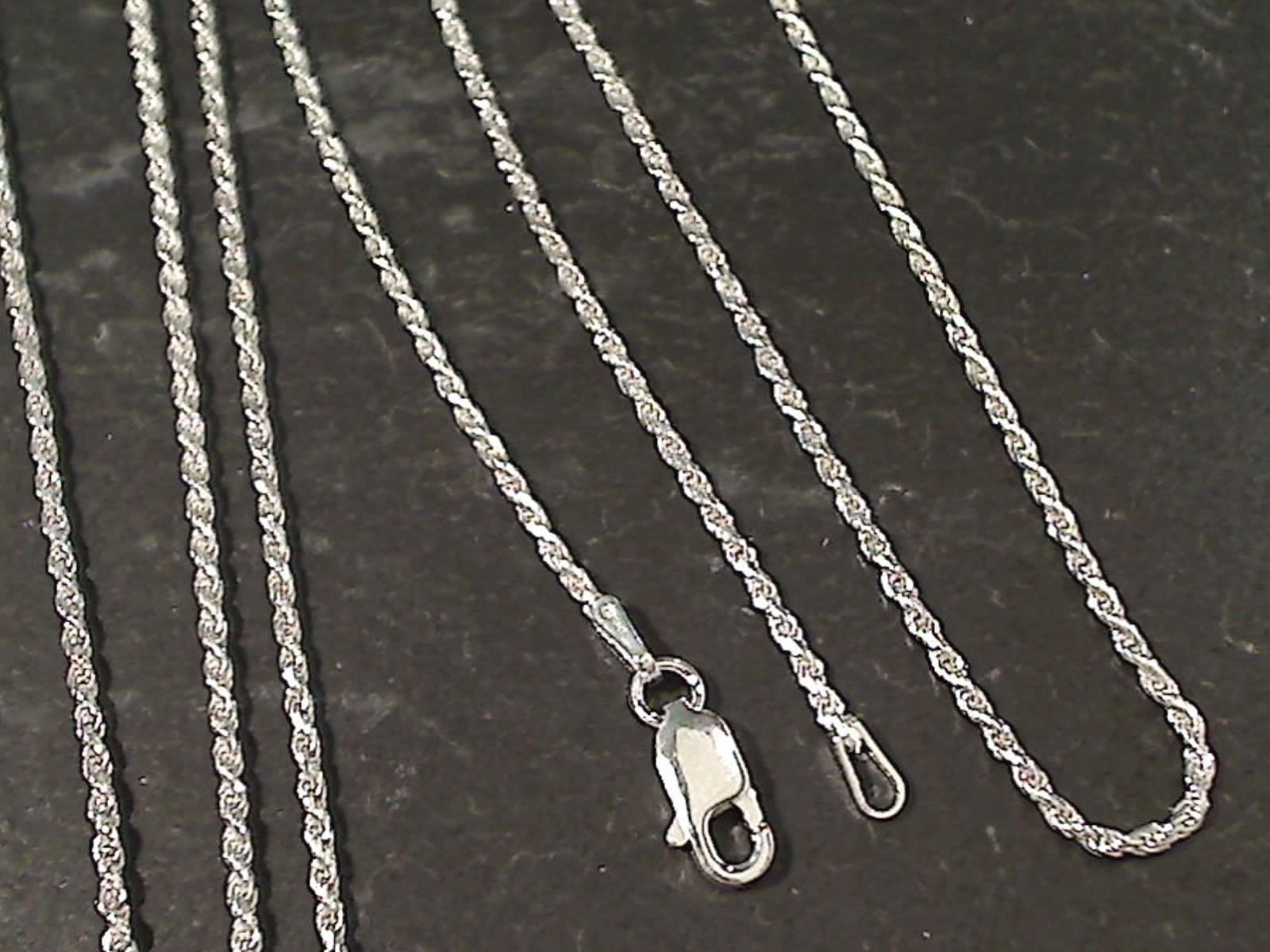 Quiet Luxury Bridal Collection 24" Thin Gauge 1.25mm Rope Chain, Sterling