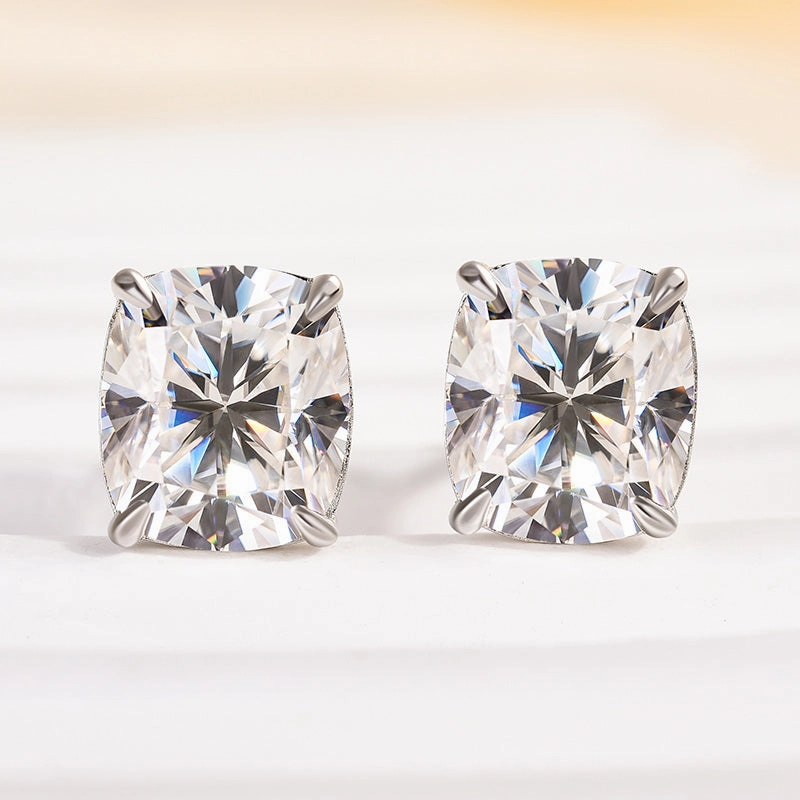 2.0Ct Classic Cushion Cut Women's Stud Earrings In Sterling Silver Bold Design Value Product