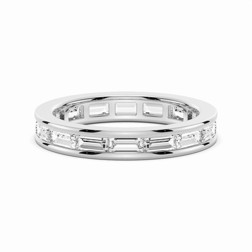 Brick and mortar 3.21 CT. Channel Set Baguette Cut Moissanite Wedding Eternity Band
