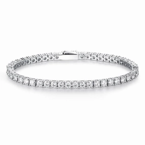 Support Local Worthy Inclusion 3.5 CT. Classic Round Shaped Moissanite Tennis Bracelet