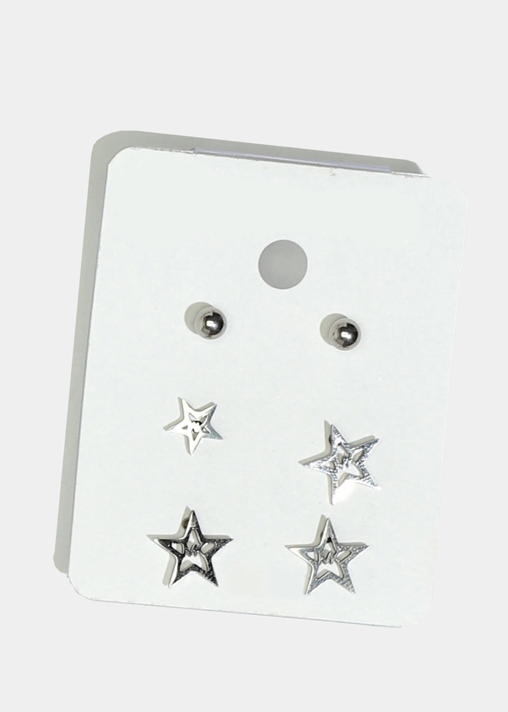 Soft Texture Easy Match 3-Pair Star Stud Earrings