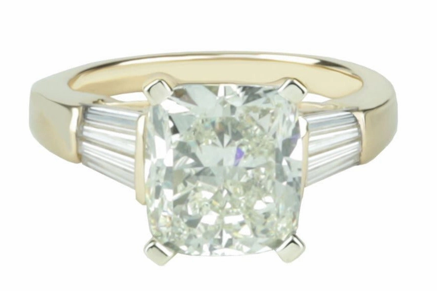 Superior Product 4.5 ctw GIA Certified Cushion Cut Diamond Engagement Ring 18k