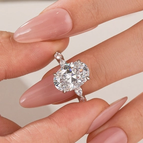 4.5Ct Oval Cut Engagement Ring Promise Ring For Her Affordable Insignia Ensemble Piece