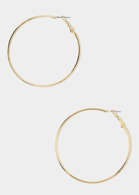 Easy Style Chic pieces 60MM Gold Metal Hoop Earrings