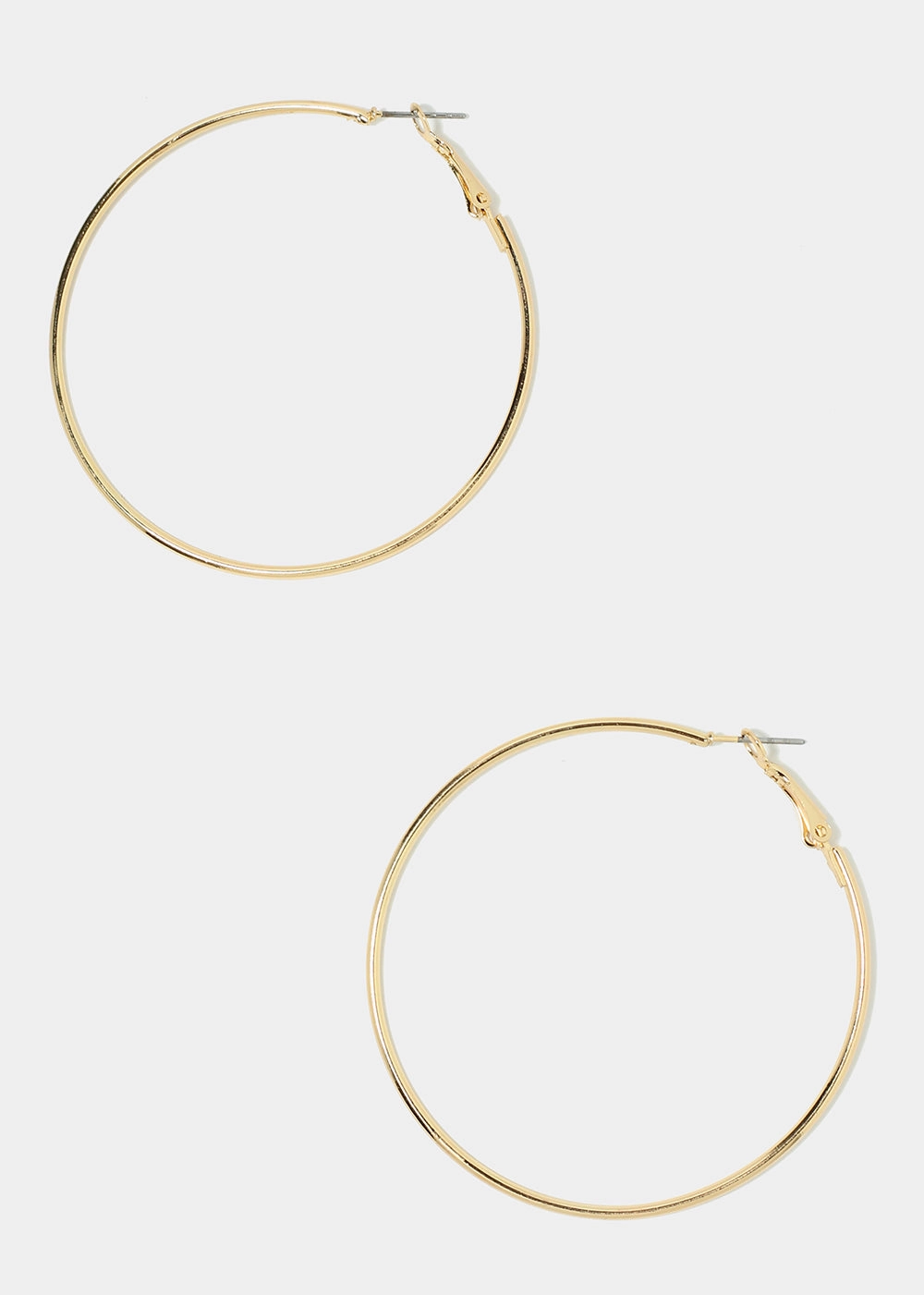 Easy Style Chic pieces 60MM Gold Metal Hoop Earrings