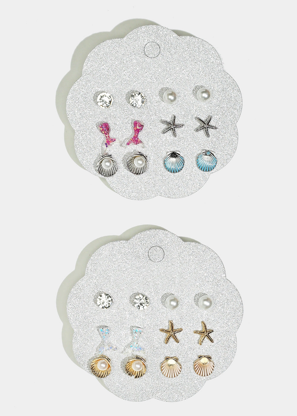 6-Pair Seashell Stud Earrings Camera Mood