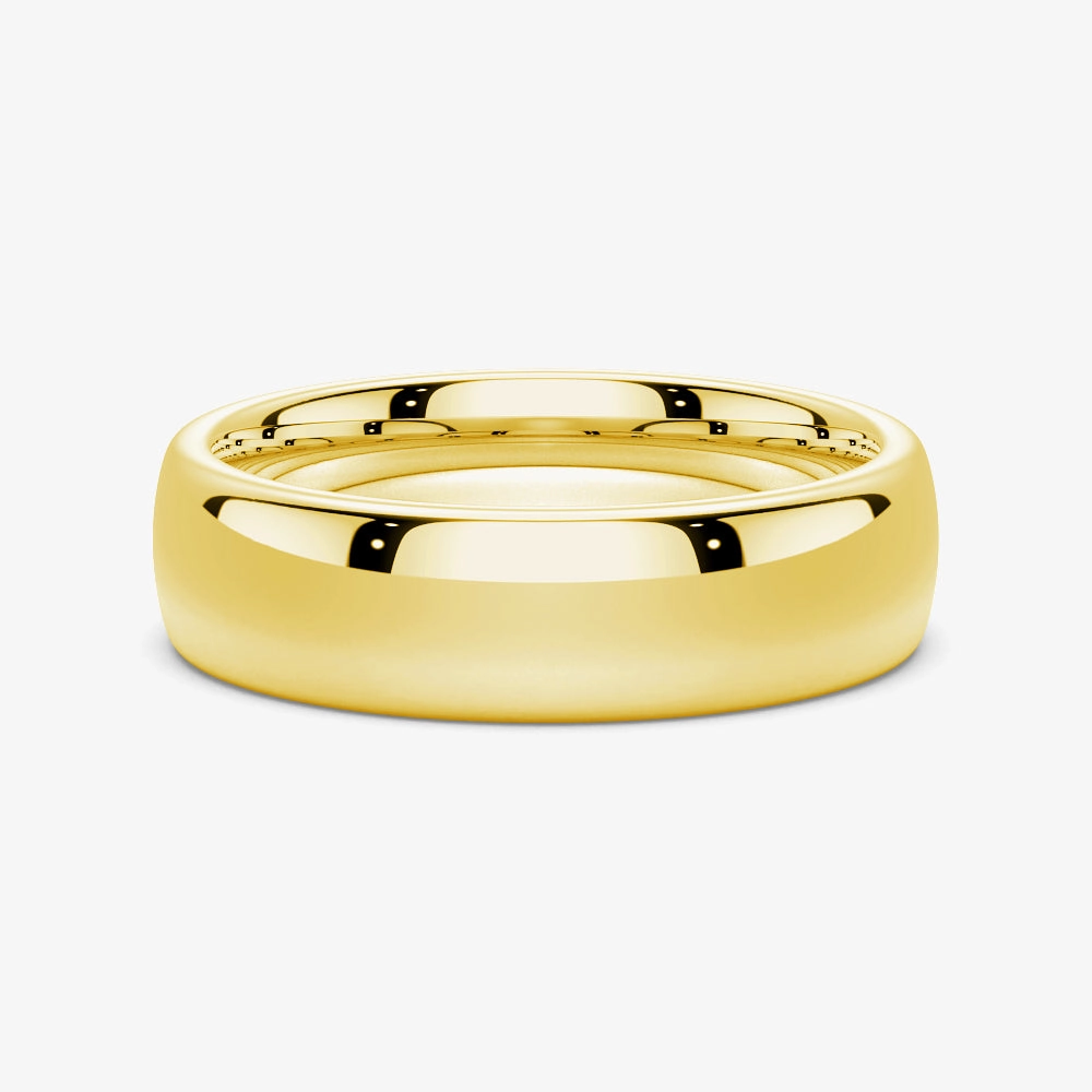 6mm High Polished Finish Comfort Fit Men's Wedding Band Sentimental Craft Minimalist Creation