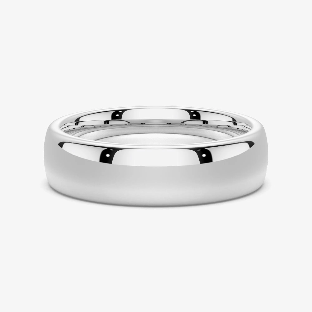 Genetic Design 6mm High Polished Finish Comfort Fit Men's Wedding Band