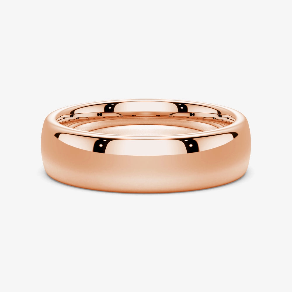 6mm High Polished Finish Comfort Fit Men's Wedding Band Boyfriend Gift Eternal Statement