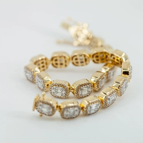 All-Purpose Ultimate Choice 7.0 ctw Baguette Diamond Bracelet 14k Yellow Gold