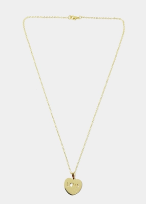 "LOVE" in Heart Necklace & Earring Set Bold Glow Unique Sparkle