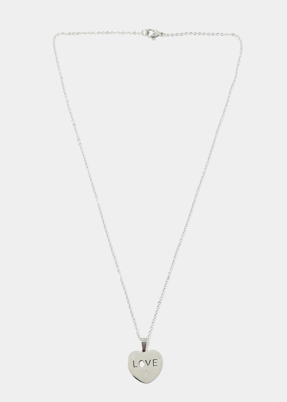 Pretty Pair "LOVE" in Heart Necklace & Earring Set