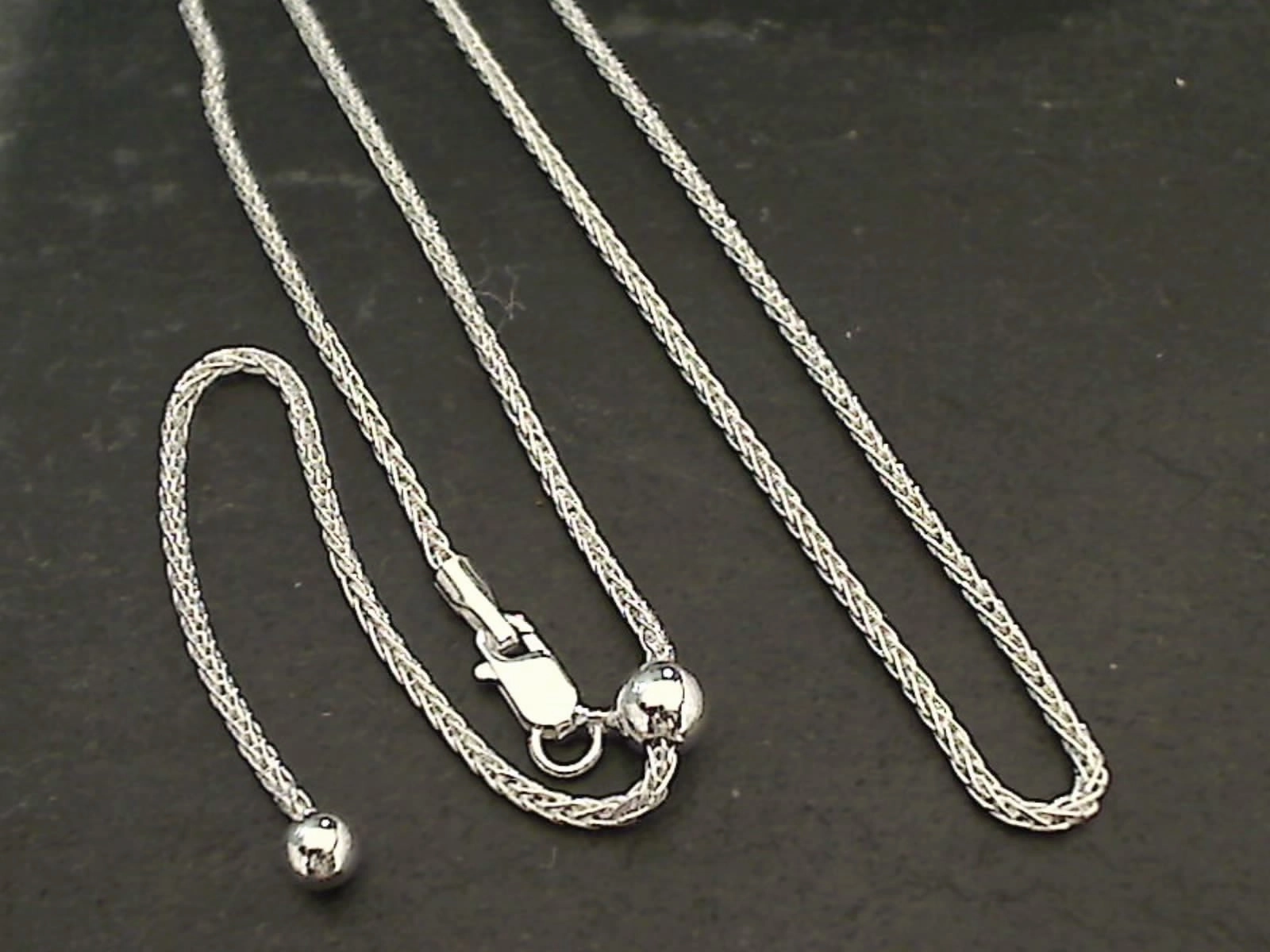 Styled Finish Adj up to 20" - Sterling Silver 1.25mm Spiga Chain