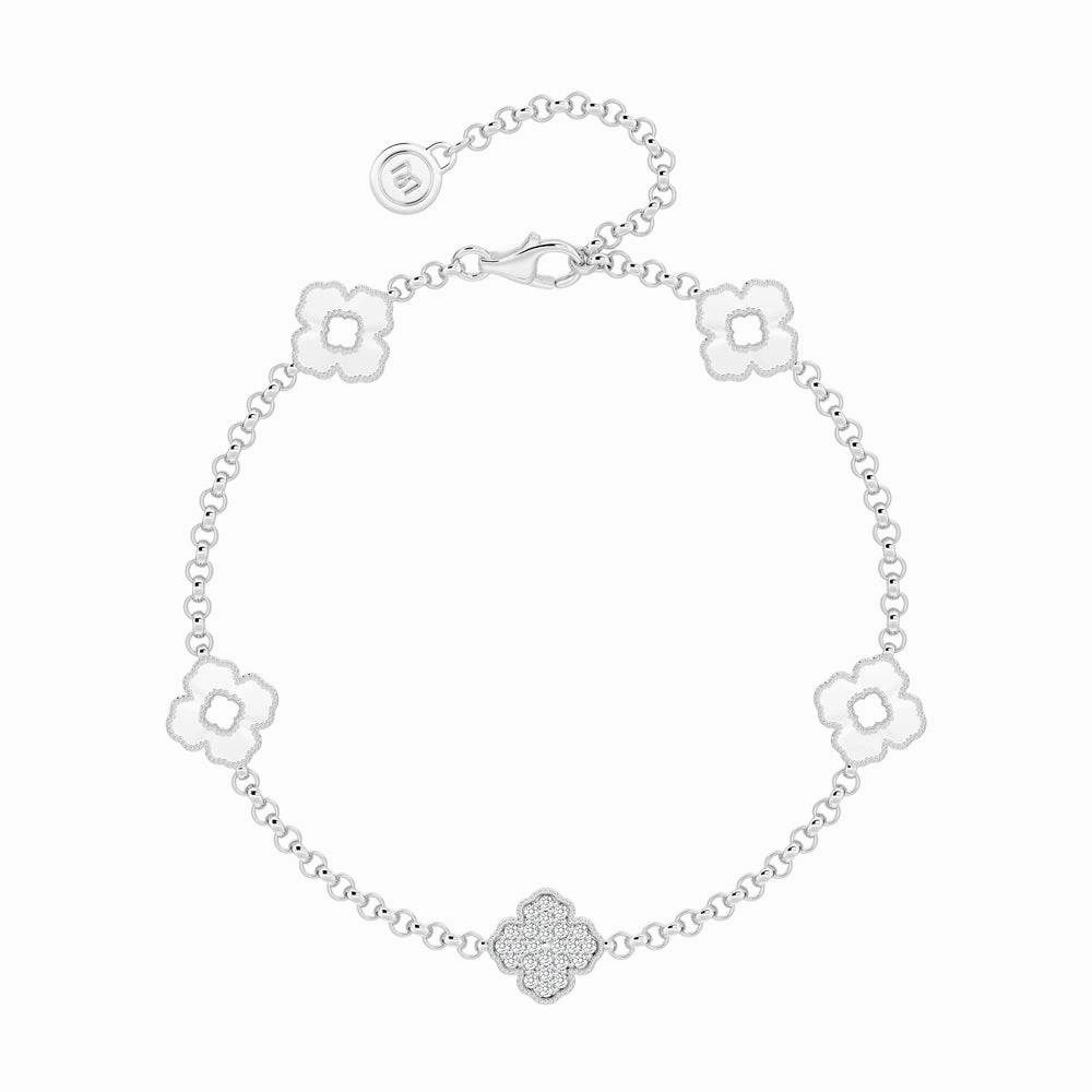 Clover Lucky Bloom Lab Grown Diamond Bracelet Collective Trend