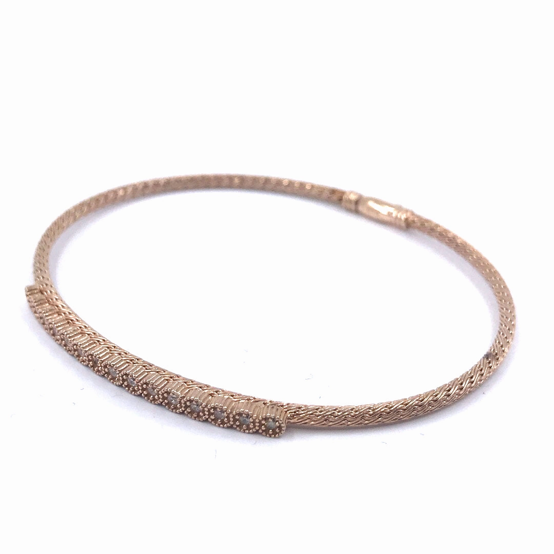 Unique Radiance Daily Details Sterling Silver Bangle Bracelet