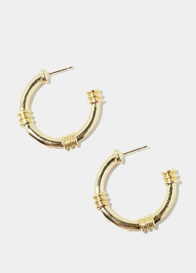 Subtle Vibe Engagement Accent Open Hoop Earrings