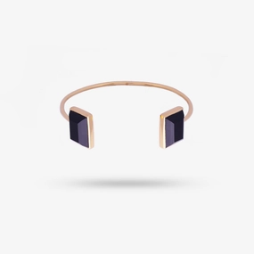 Refined Element Amare Wear Baguette Black Onyx Cuff Bracelet