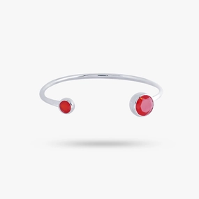 Amare Wear Carnelian Silver Cuff Bracelet Good Bargain Universal Style