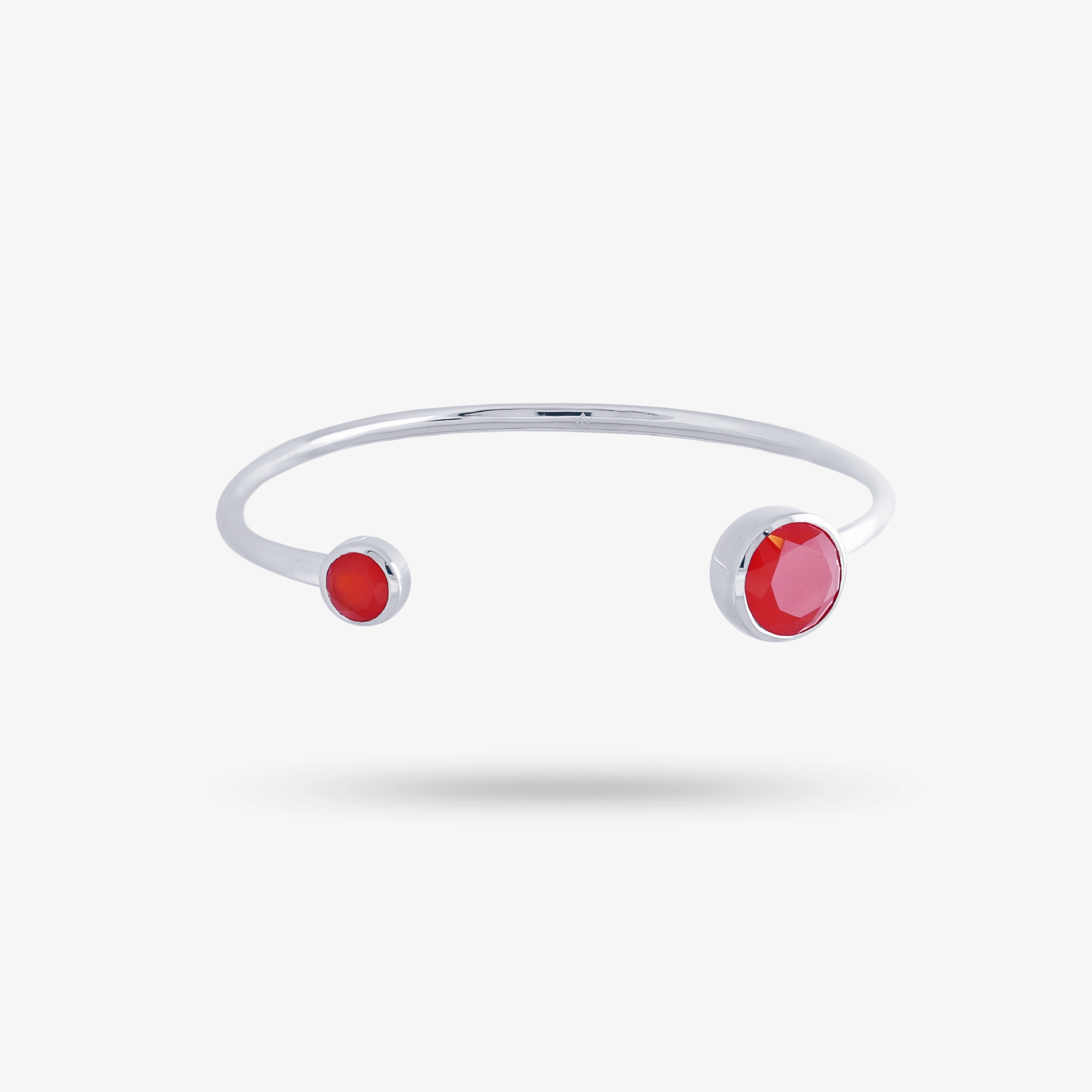 Amare Wear Carnelian Silver Cuff Bracelet Good Bargain Universal Style