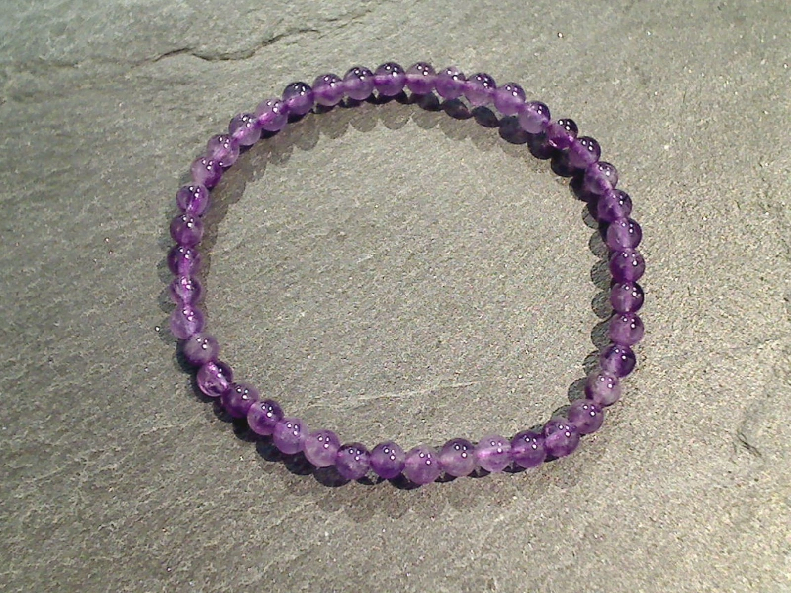 Amethyst 4MM Stretch Bracelet Fresh Mood