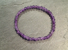 Amethyst 4MM Stretch Bracelet Fresh Mood