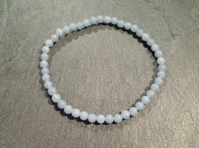 Angelite 4MM Stretch Bracelet Engagement Style