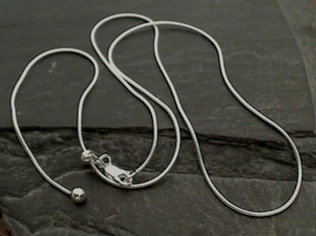 Adj. to 20" Sterling Silver Snake Chain Bold Touch