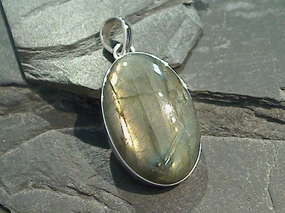 Personalized Style Seasonal Look Labradorite, Sterling Silver Pendant