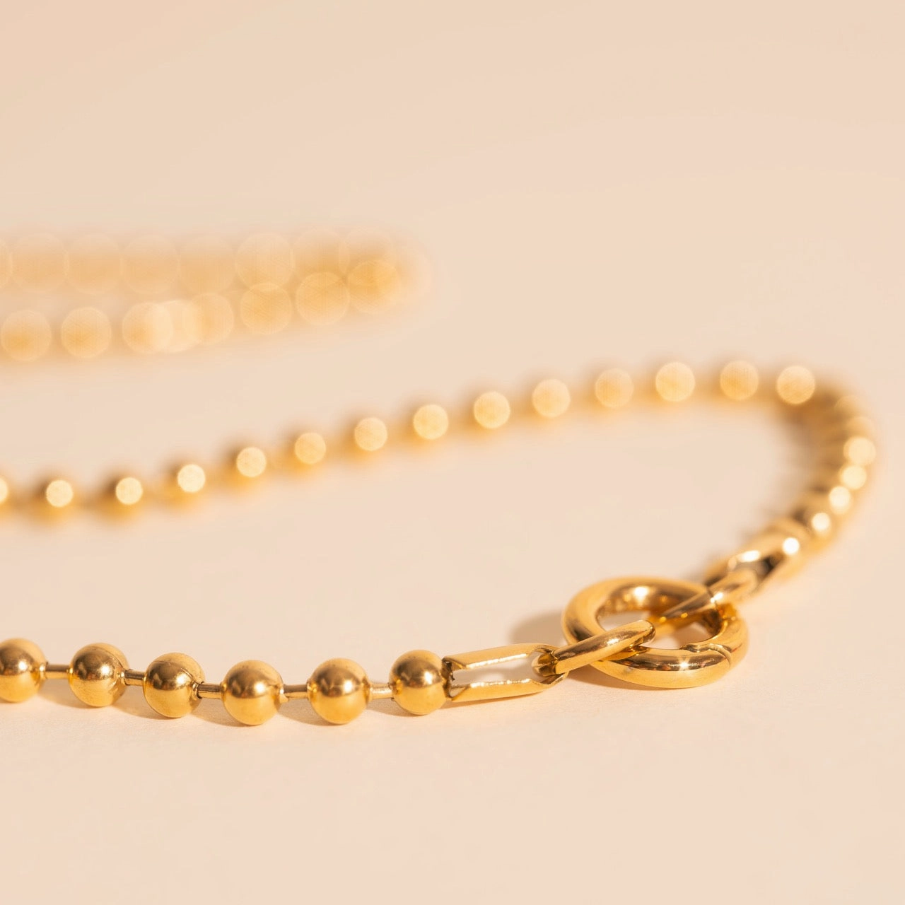 Simple Form Timeless Contour Ball Chain Necklace