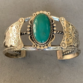 Bell Trading Fred Harvey Era Sterling Turquoise Bracelet Artisan Edge