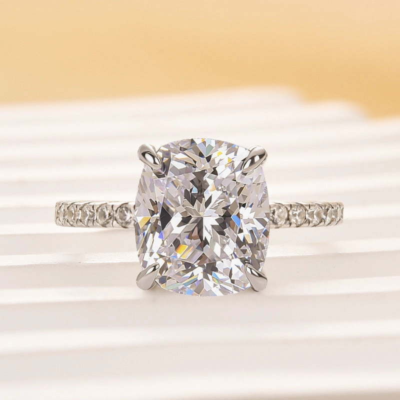 Affordable Mark Secure Art Louily Cushion Cut Engagement Ring In Sterling Silver