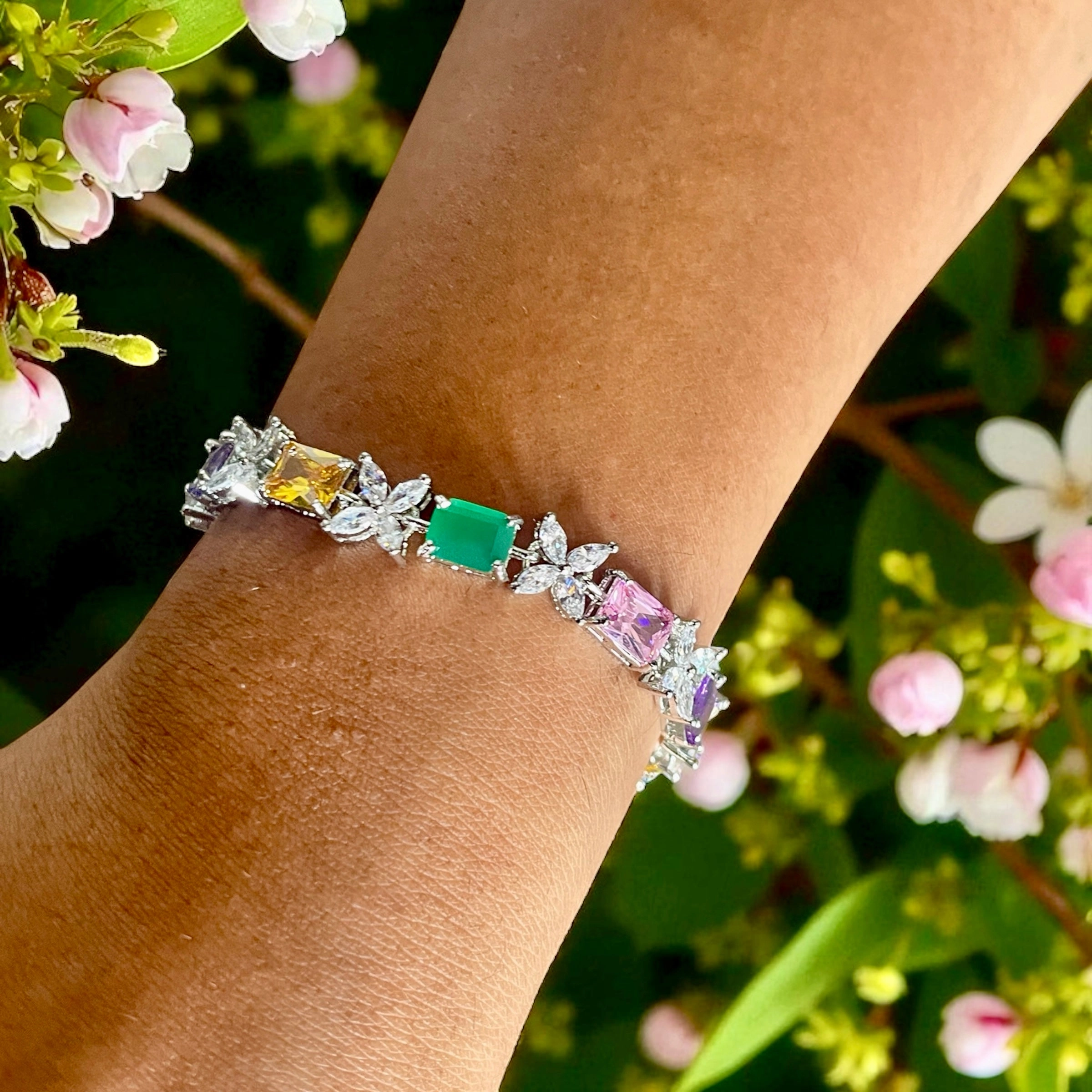 Blossom tennis bracelet Whole Spectrum Modest Price