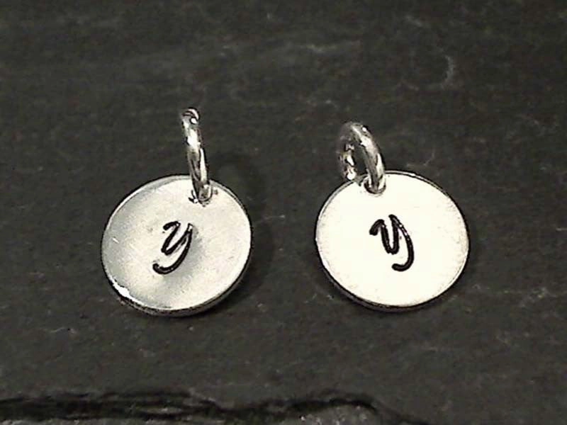 Letter Y Charm, Sterling Silver Bold Pieces Design Charming Jewelry Shine